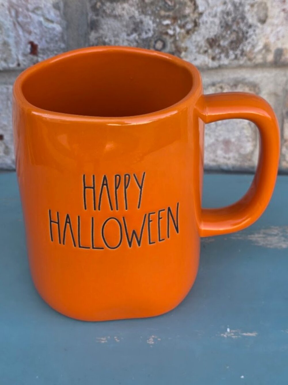 Rae Dunn Happy Halloween Orange Ceramic Coffee Mug Fall Decor